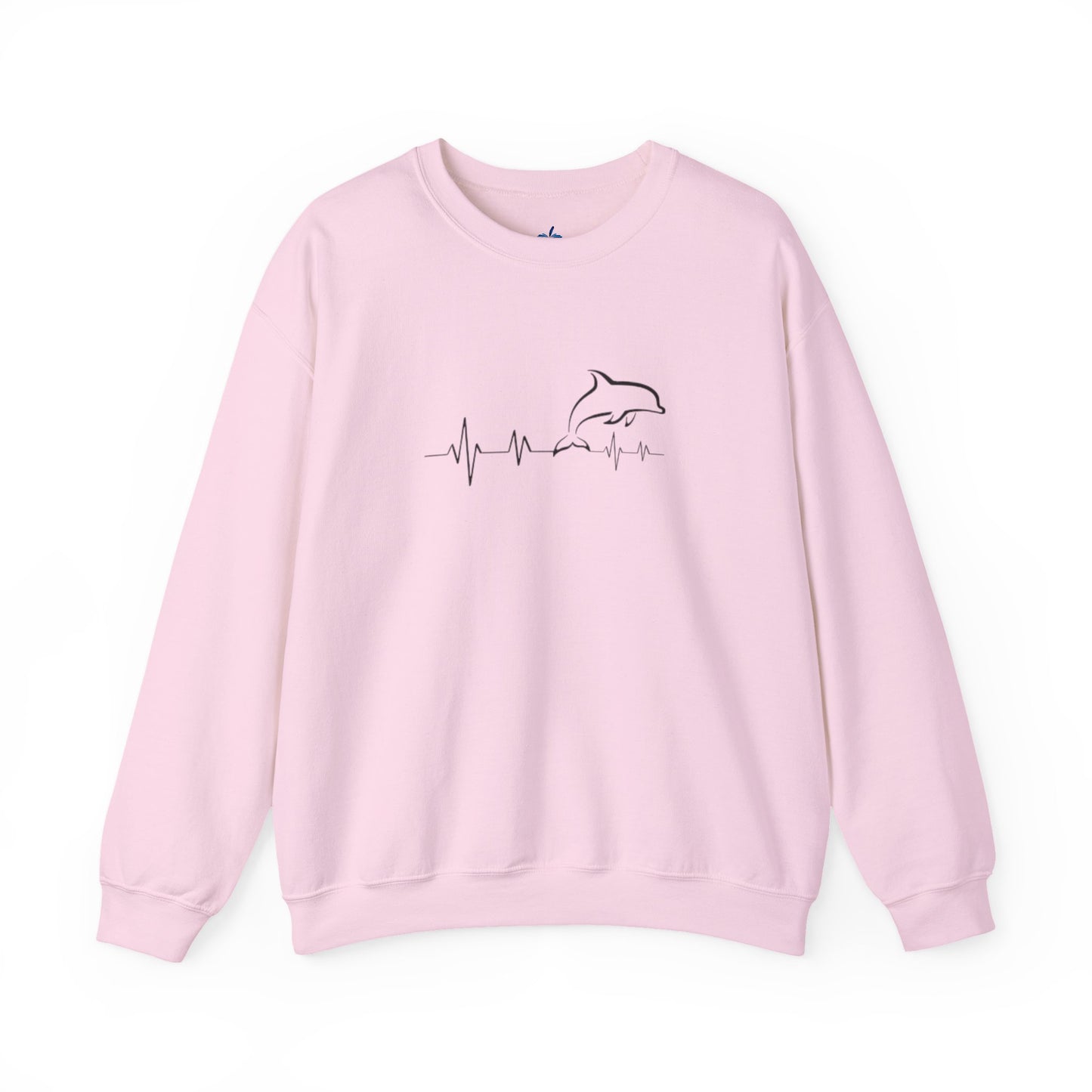 Dolphin Heartbeat Crewneck Sweatshirt, Unisex