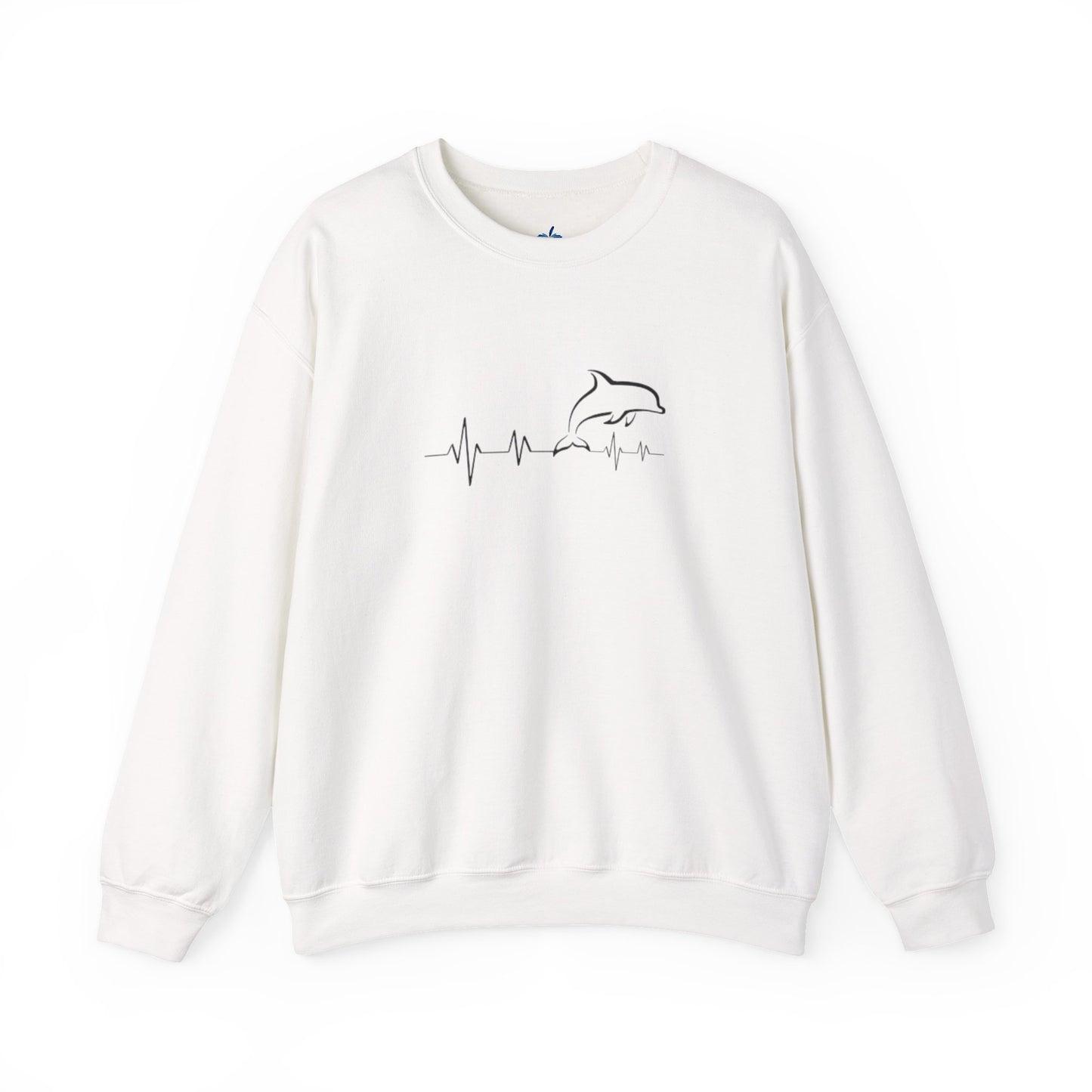 Dolphin Heartbeat Crewneck Sweatshirt, Unisex