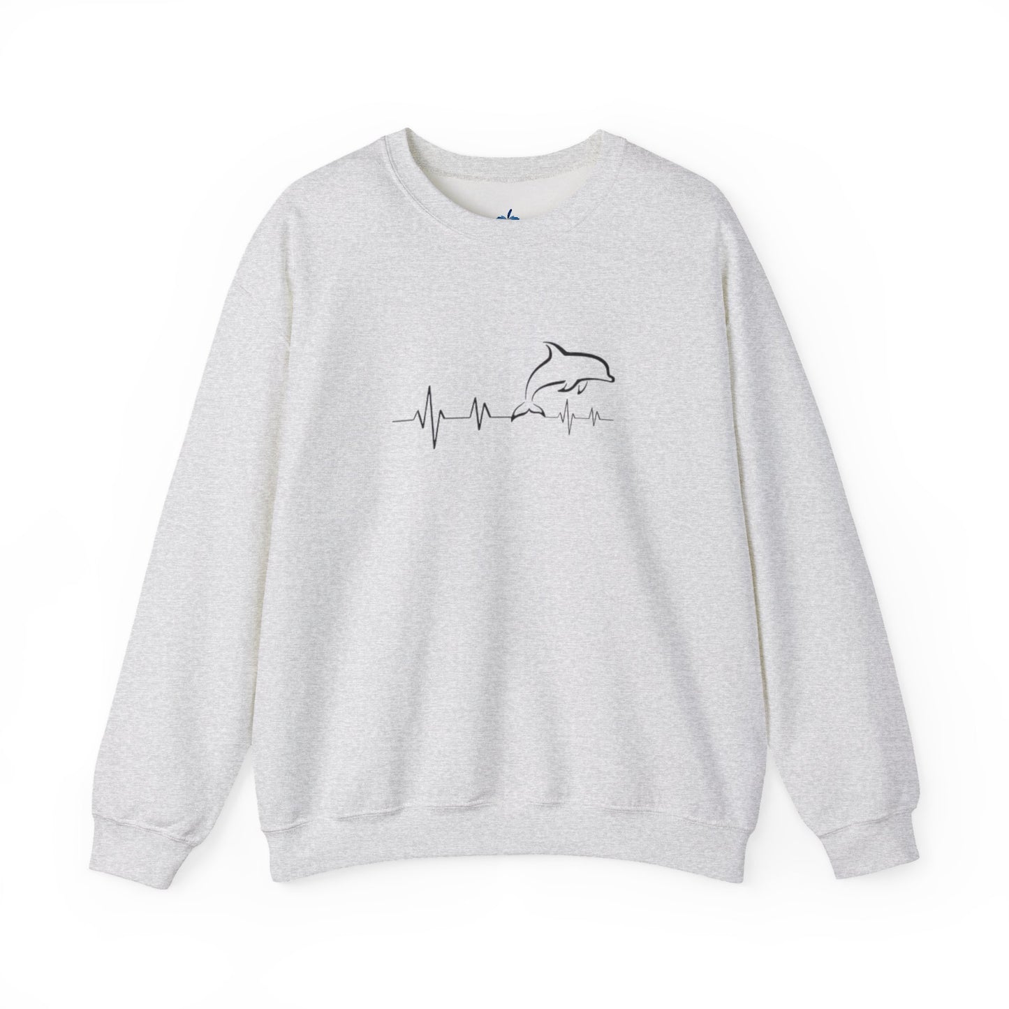 Dolphin Heartbeat Crewneck Sweatshirt, Unisex