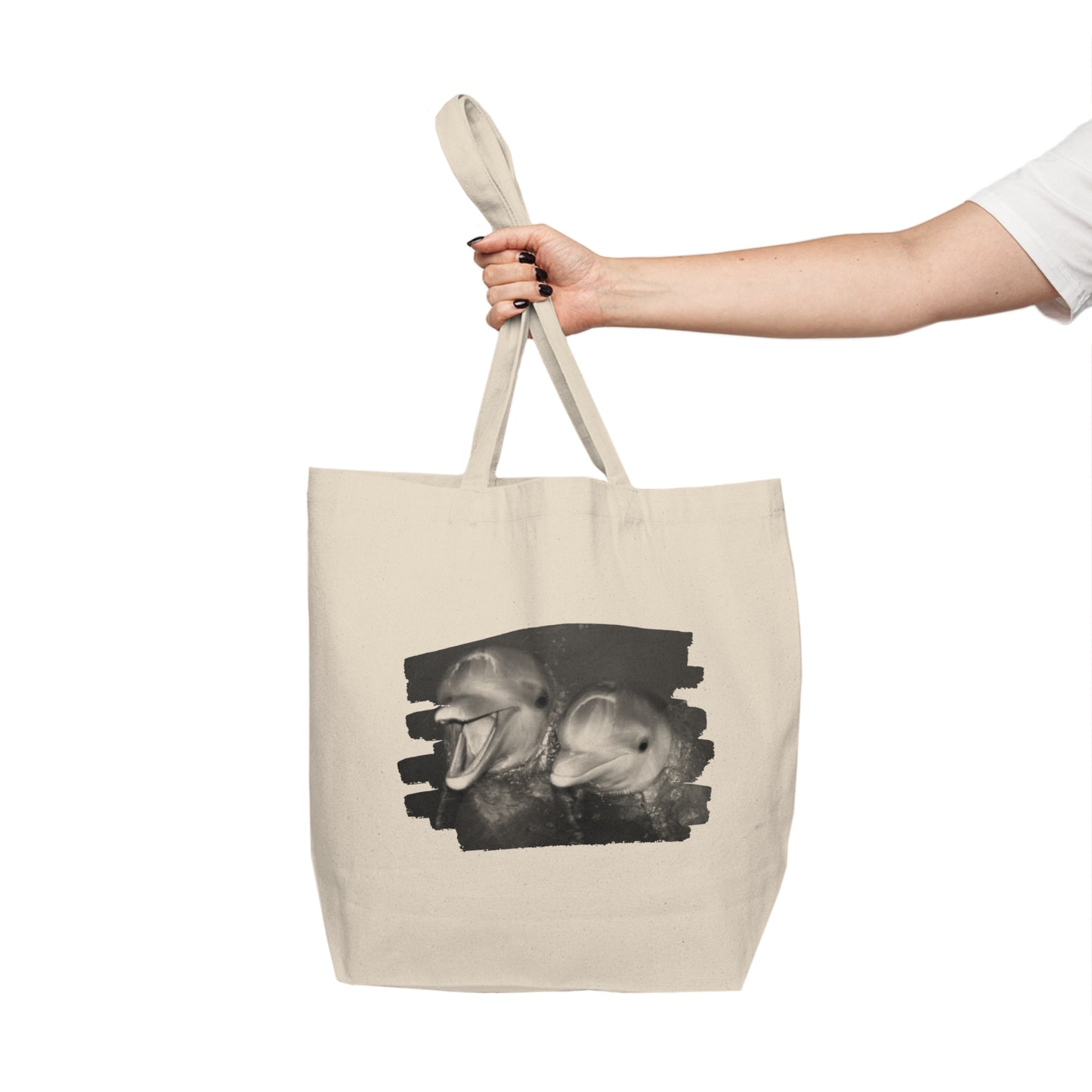 Book Lover's Canvas Shopping Tote