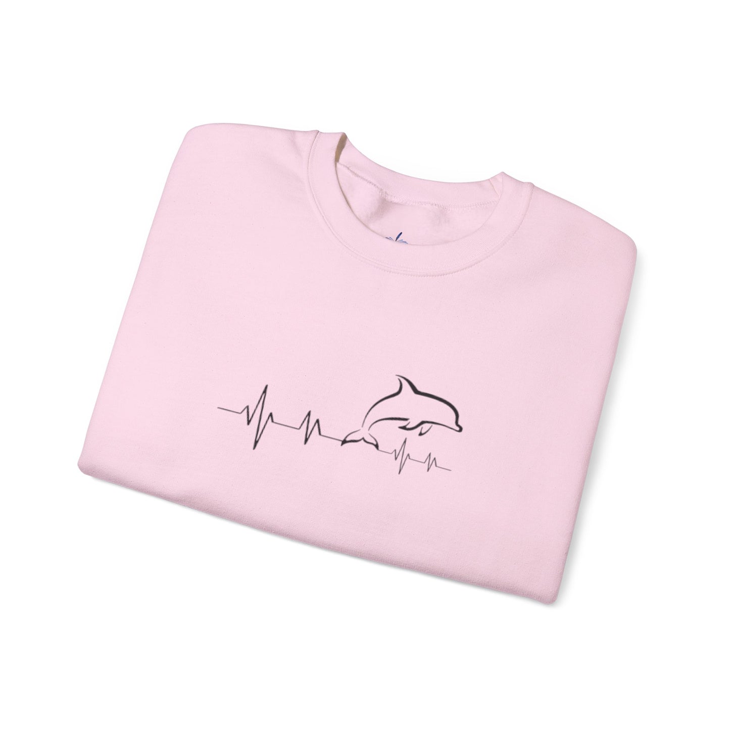 Dolphin Heartbeat Crewneck Sweatshirt, Unisex