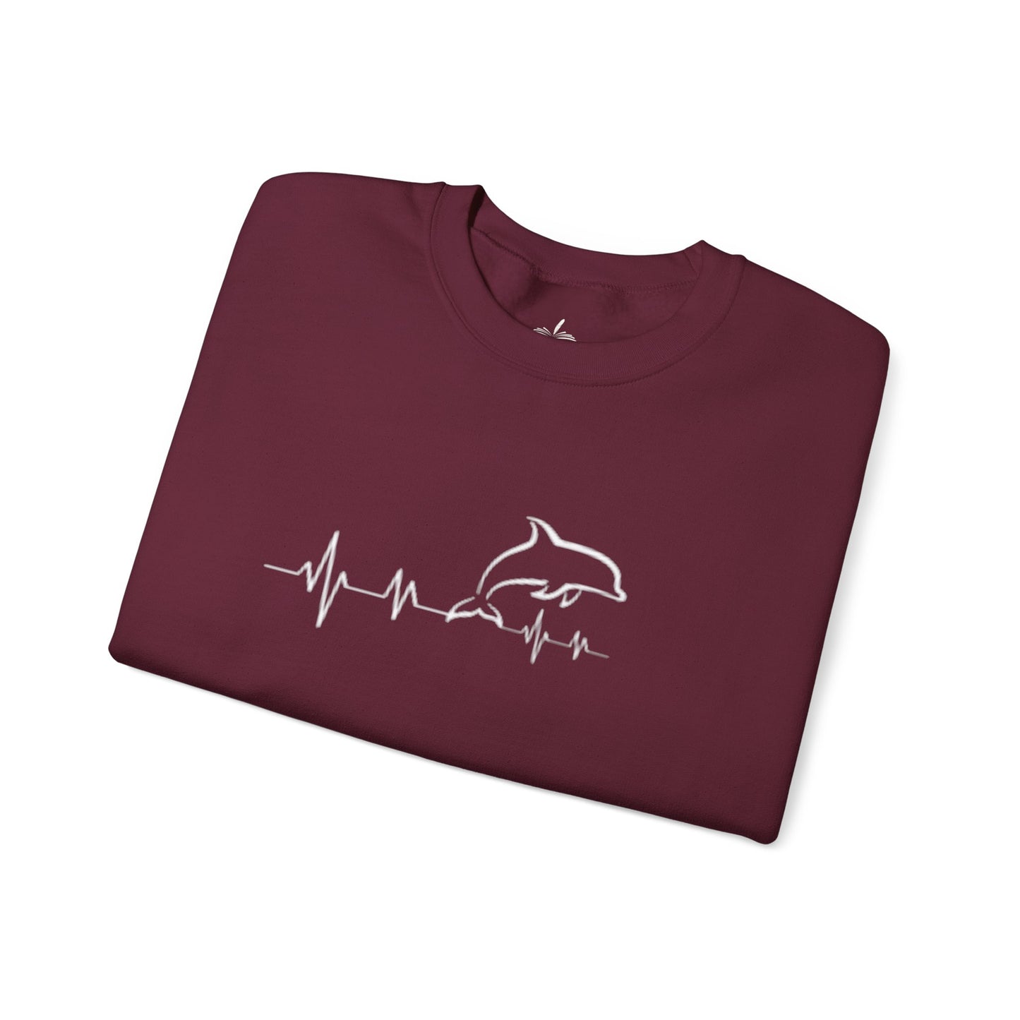 Dolphin Heartbeat Crewneck Sweatshirt, Unisex