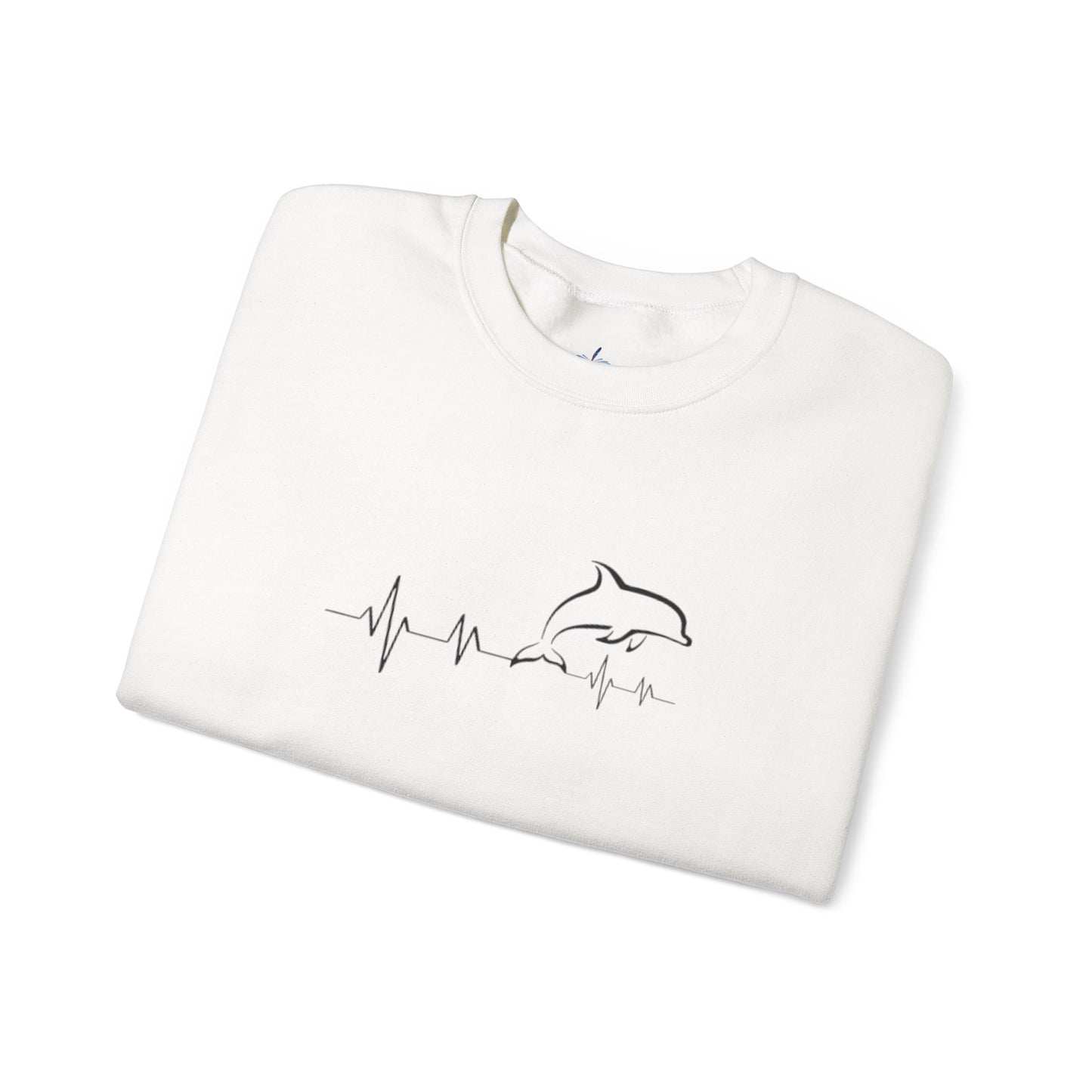 Dolphin Heartbeat Crewneck Sweatshirt, Unisex