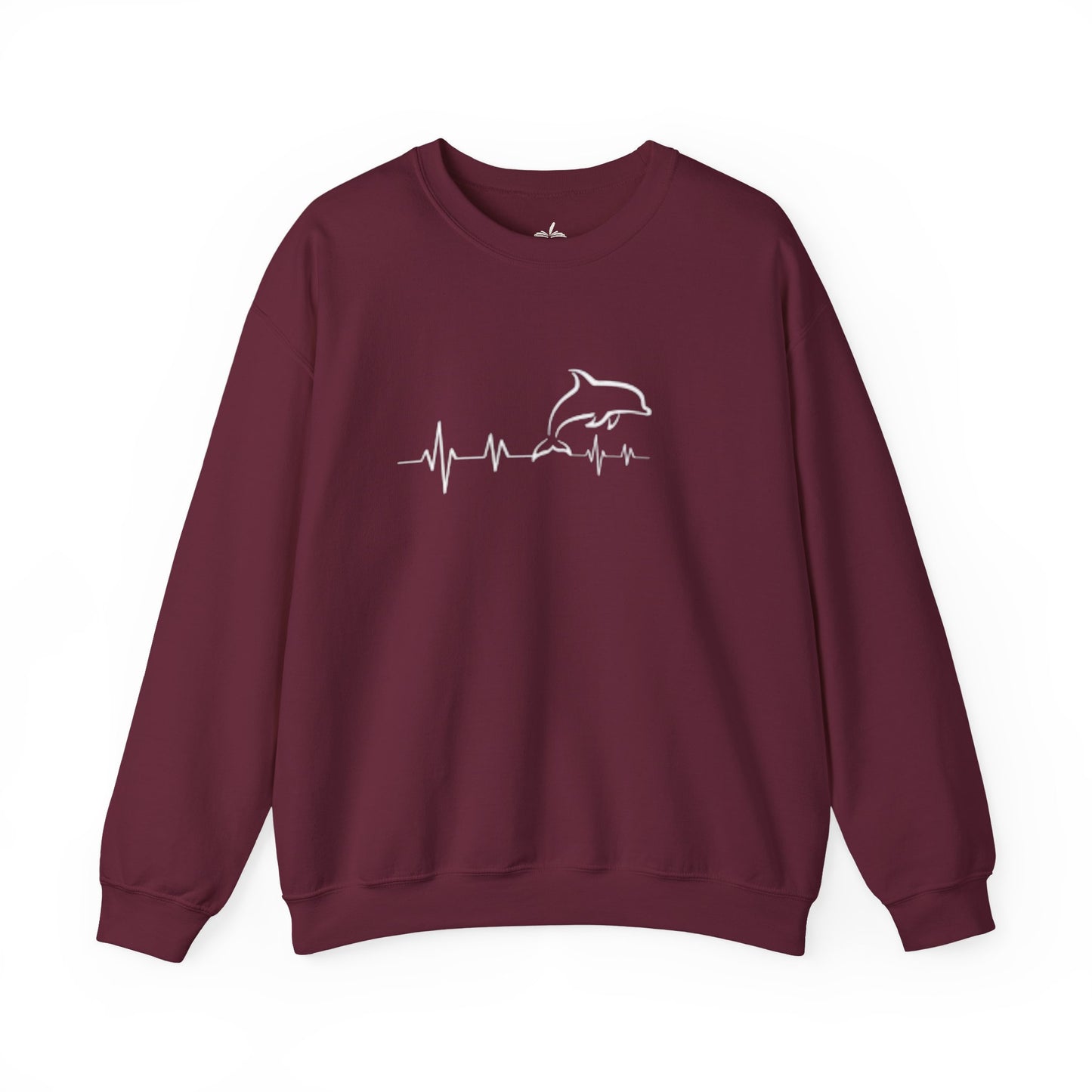 Dolphin Heartbeat Crewneck Sweatshirt, Unisex